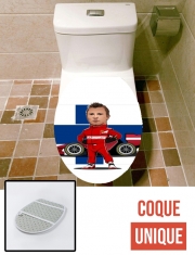 Housse de toilette - Décoration abattant wc MiniRacers: Kimi Raikkonen - Ferrari Team F1