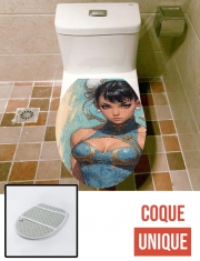 Housse de toilette - Décoration abattant wc Miss Chun-Li