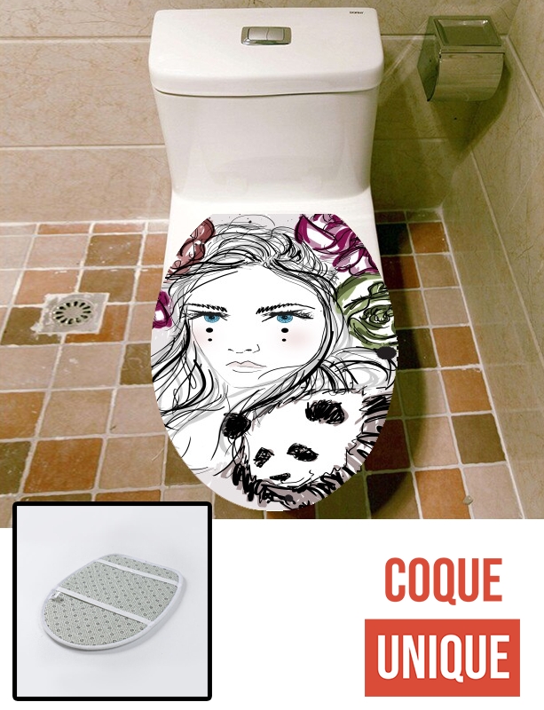 Housse de toilette - Décoration abattant wc Miss Mime