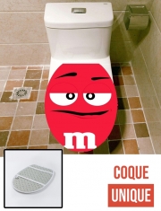 Housse de toilette - Décoration abattant wc M&M's Rouge