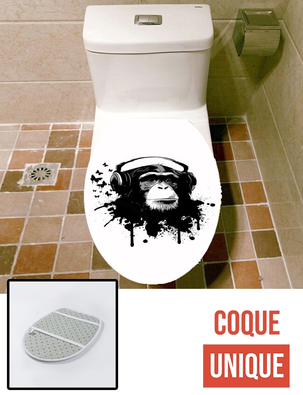 Housse de toilette - Décoration abattant wc Monkey Business - White