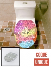 Housse de toilette - Décoration abattant wc Mosaic Multicouleur