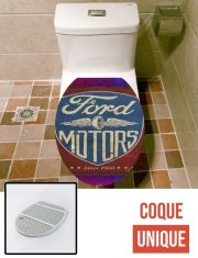 Housse de toilette - Décoration abattant wc Motors vintage