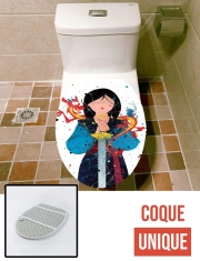 Housse de toilette - Décoration abattant wc Mulan Princess Watercolor Decor