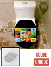 Housse de toilette - Décoration abattant wc Music Instruments Co