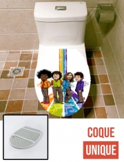 Housse de toilette - Décoration abattant wc Music Legends: Lennon, Jagger, Dylan & Hendrix
