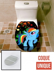 Housse de toilette - Décoration abattant wc My little pony Rainbow Dash
