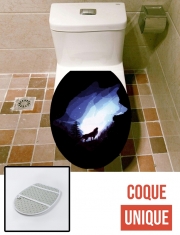 Housse de toilette - Décoration abattant wc Mystic wolf
