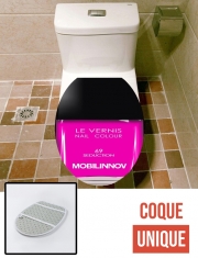 Housse de toilette - Décoration abattant wc Flacon Vernis 69 Seduction