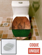Housse de toilette - Décoration abattant wc Natural Wooden Wood Oak