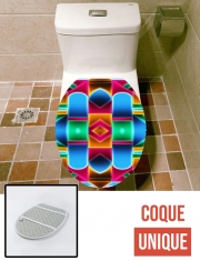 Housse de toilette - Décoration abattant wc Neon Colorful