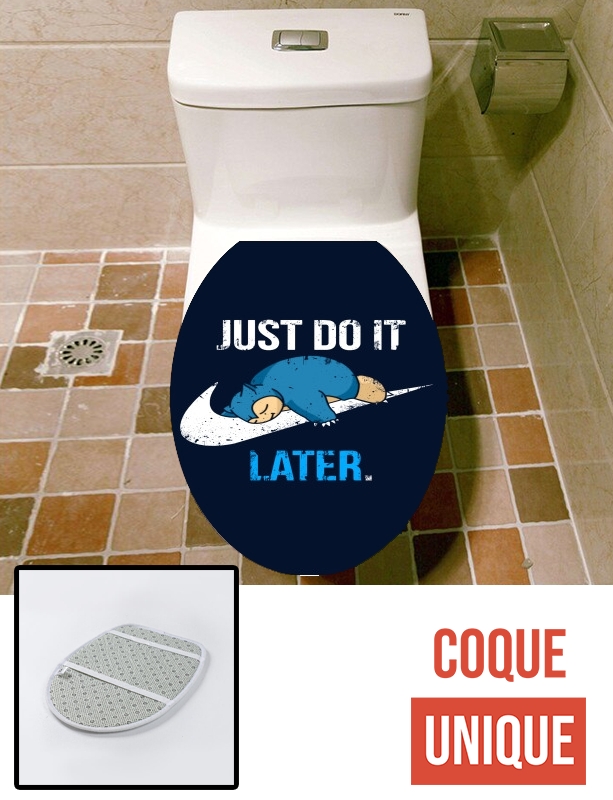 Housse de toilette - Décoration abattant wc Nike Parody Just do it Late X Ronflex