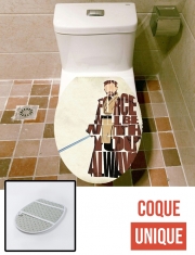 Housse de toilette - Décoration abattant wc Obi Wan Kenobi Tipography Art