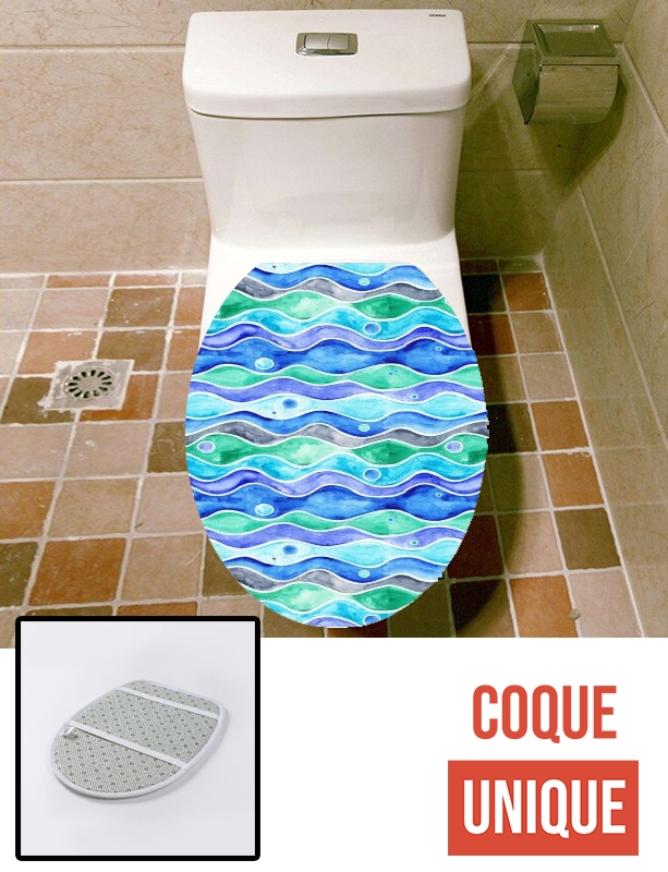 Housse de toilette - Décoration abattant wc Ocean Pattern
