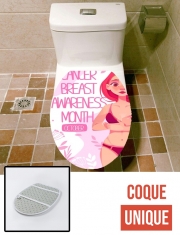 Housse de toilette - Décoration abattant wc October breast cancer awareness month