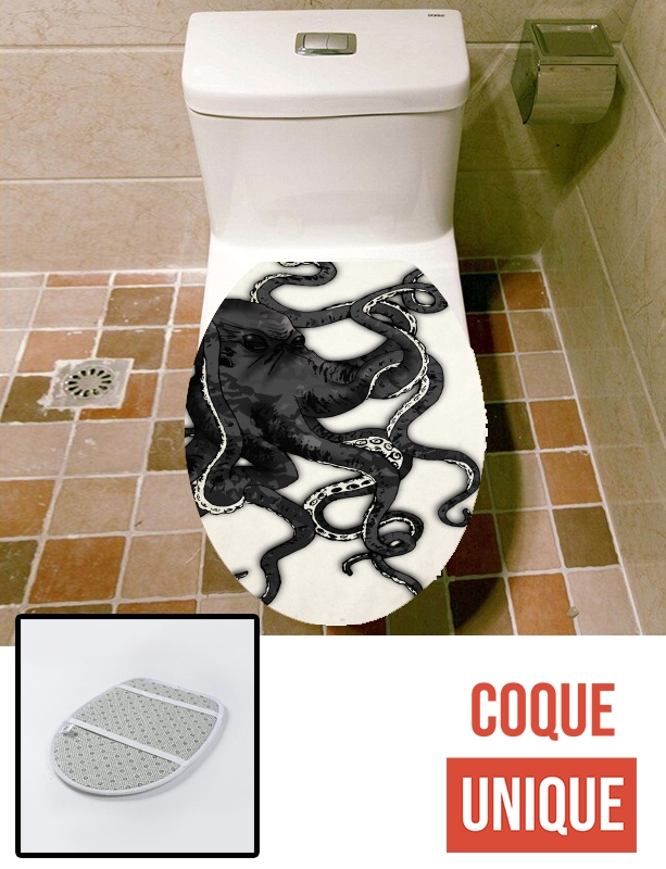 Housse de toilette - Décoration abattant wc Octopus