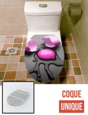 Housse de toilette - Décoration abattant wc Oeuf Rose