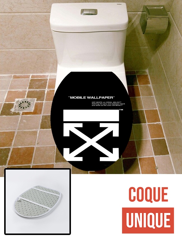 Housse de toilette - Décoration abattant wc Off White