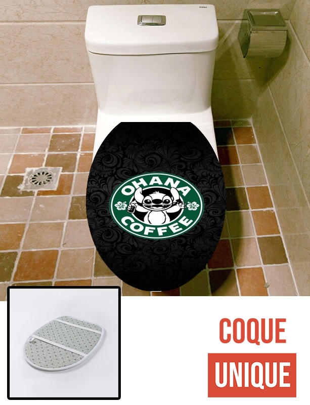 Housse de toilette - Décoration abattant wc Ohana Coffee