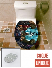 Housse de toilette - Décoration abattant wc One Piece Mashup Avengers