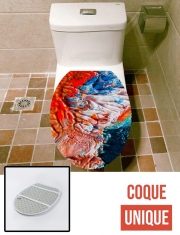 Housse de toilette - Décoration abattant wc Orange Painting