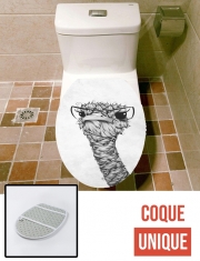 Housse de toilette - Décoration abattant wc Autruche Hip