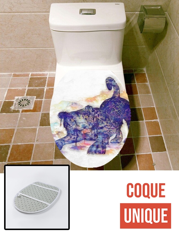 Housse de toilette - Décoration abattant wc panther splash!