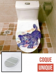 Housse de toilette - Décoration abattant wc panther splash!