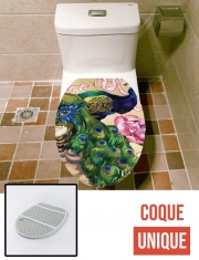 Housse de toilette - Décoration abattant wc Paon