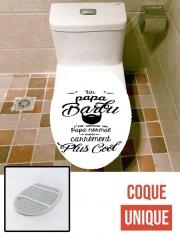 Housse de toilette - Décoration abattant wc Papa Barbu comme un papa normal mais plus cool