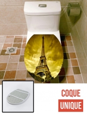 Housse de toilette - Décoration abattant wc Paris avec Tour Eiffel