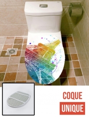 Housse de toilette - Décoration abattant wc Paris Je t'aime