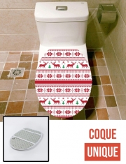 Housse de toilette - Décoration abattant wc Pattern de Noël