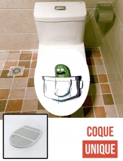 Housse de toilette - Décoration abattant wc Pickle Rick