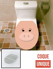 Housse de toilette - Décoration abattant wc Cochon Visage