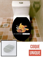 Housse de toilette - Décoration abattant wc Pikachu Coffee Addict