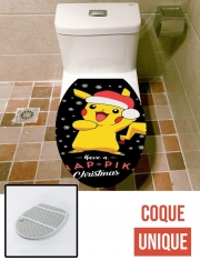 Housse de toilette - Décoration abattant wc Pikachu have a Happyka Christmas