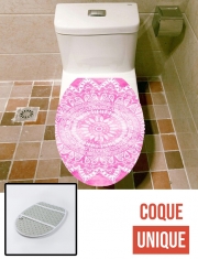 Housse de toilette - Décoration abattant wc Pink Bohemian Boho Mandala