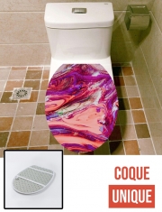Housse de toilette - Décoration abattant wc PINK LAVA