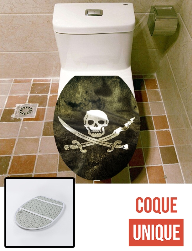 Housse de toilette - Décoration abattant wc Pirate - Tete De Mort
