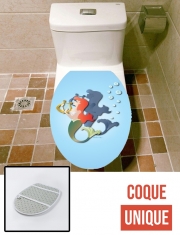 Housse de toilette - Décoration abattant wc Poisson - Ariel