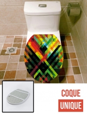 Housse de toilette - Décoration abattant wc Mosaic Pixel