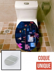 Housse de toilette - Décoration abattant wc Pixel Retro Gamer
