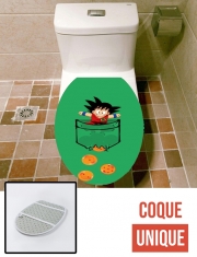 Housse de toilette - Décoration abattant wc Pocket Collection: Goku Dragon Balls