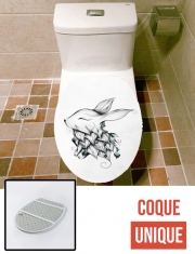 Housse de toilette - Décoration abattant wc Poetic Rabbit 