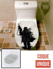 Housse de toilette - Décoration abattant wc Post Apocalyptic Warrior