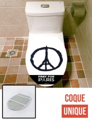 Housse de toilette - Décoration abattant wc Pray For Paris - Tour Eiffel