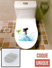 Housse de toilette - Décoration abattant wc Princess Tiana Watercolor Art