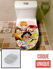 Housse de toilette - Décoration abattant wc Princess Grimace