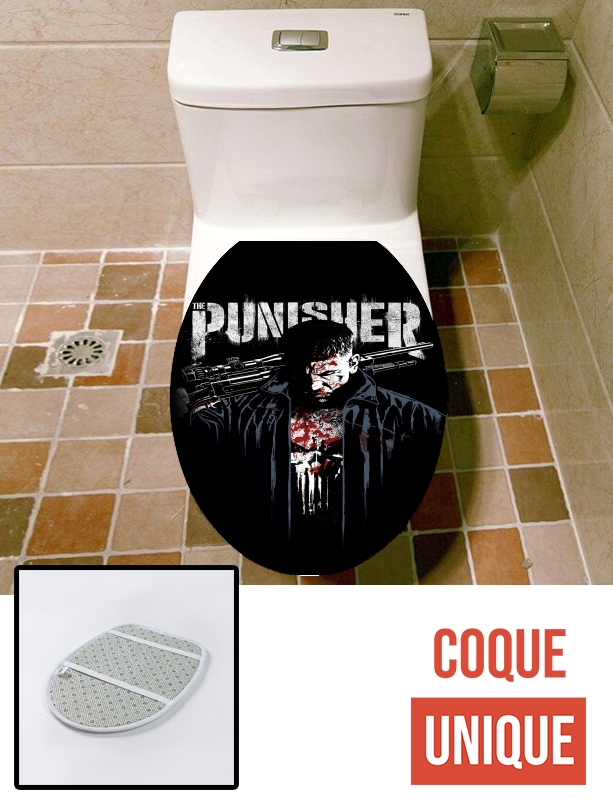 Housse de toilette - Décoration abattant wc Punisher Blood Frank Castle